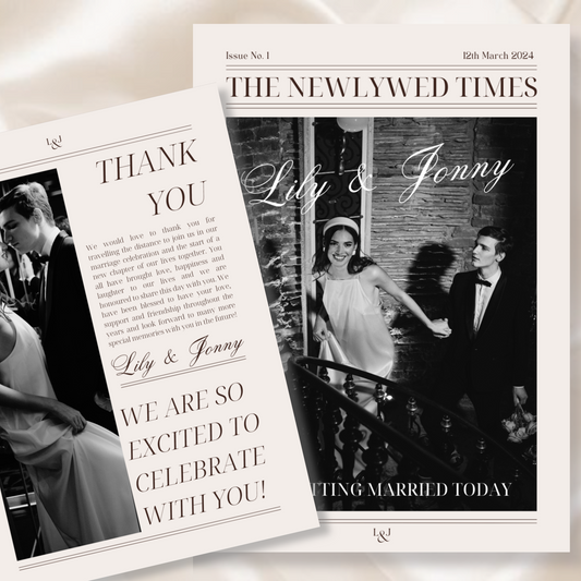 WEDDING NEWSPAPER TEMPLATE