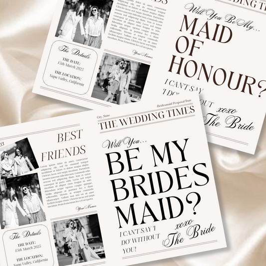 BRIDE TRIBE PROPOSAL NEWSPAPER TEMPLATE